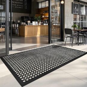 Rubber Door Mats Anti-Fatigue Floor Mat for Kitchen New Bar Floor Mats Commercial Heavy Duty Non-Slip Mat Black 36" x 60" in Saudi Arabia