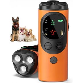 Dog Sonic Bark Deterrents Devices for Own or Neighbor's Dog, 3X Ultrasonic anti barking device for dogs Bark Deterrent Safe & Effective Stop Dog Barking Device with LED Flashlight Dogs Training Tools in Kuwait