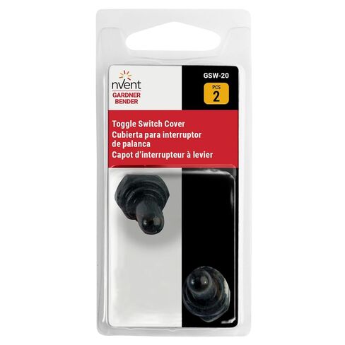Gardner Bender GSW-20 Electrical Toggle Switch Covers, EDPM Rubber Cover, Moisture, Dust and Dirt Resistant, Pack of 2, Black in Kuwait