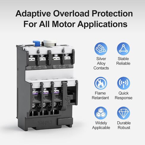 Baomain TH-P12 XSR1-012 Thermal overloads Relay 5.0-6.5 - 8.0 Amp UL CSA CE Listed in Saudi Arabia