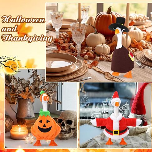 FuWeave 8 Set Mini Goose Outfits Holiday Geese Desktop Costumes in Kuwait