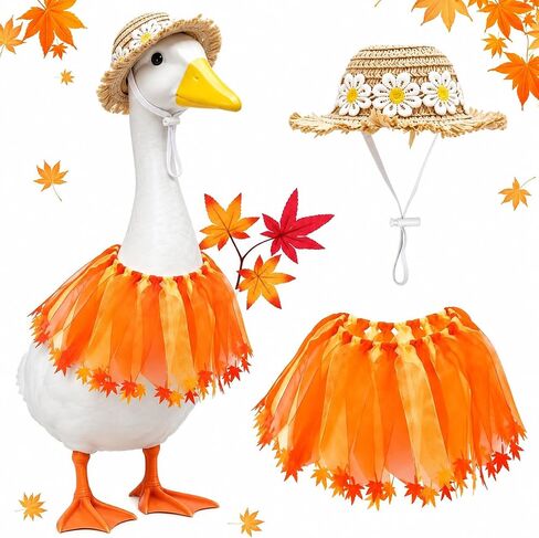 Fall Porch Goose Outfit for 17-23 Inch Goose， Thanksgiving Porch Goose Outfit in Kuwait