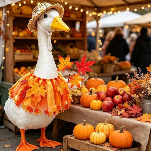 Fall Porch Goose Outfit for 17-23 Inch Goose， Thanksgiving Porch Goose Outfit in Kuwait