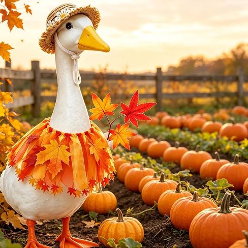 Fall Porch Goose Outfit for 17-23 Inch Goose， Thanksgiving Porch Goose Outfit in Kuwait