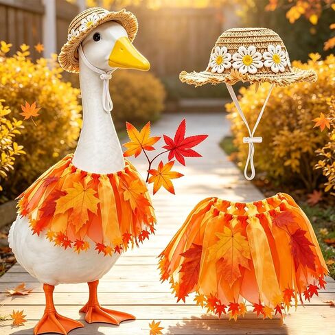 Fall Porch Goose Outfit for 17-23 Inch Goose， Thanksgiving Porch Goose Outfit in Kuwait