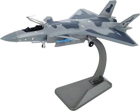 Simulation Alloy Aircraft Model 1:100 Chinese Air Force Chengdu J-20 Fighter Plane Model in Kuwait
