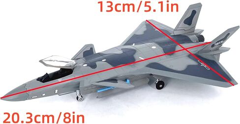 Simulation Alloy Aircraft Model 1:100 Chinese Air Force Chengdu J-20 Fighter Plane Model in Kuwait