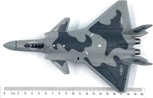 Simulation Alloy Aircraft Model 1:100 Chinese Air Force Chengdu J-20 Fighter Plane Model in Kuwait