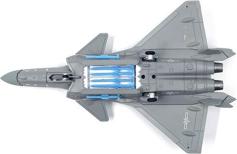 Simulation Alloy Aircraft Model 1:100 Chinese Air Force Chengdu J-20 Fighter Plane Model in Kuwait