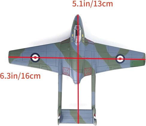 Alloy Royal Air Force RAF De Havilland D.H.100 Vampire Fighter Aircraft Model 1:72 Simulation Science Exhibition Model in Kuwait