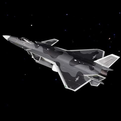 Simulation 1:72 Alloy Liberation Army Air Force Chengdu J-20 Fighter Model Display in Kuwait