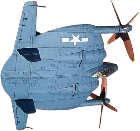 1:32 XF5U-1 Flying Pancake Fighter Paper Model Kit – DIY Unassembled Aviation Scale Model for Collectors in Saudi Arabia