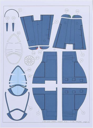 1:32 XF5U-1 Flying Pancake Fighter Paper Model Kit – DIY Unassembled Aviation Scale Model for Collectors in Saudi Arabia