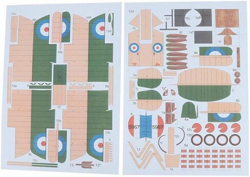 DIY 1/33 British Airco DH.2 One-Seat Biplane Fighter Paper Model (Unassembled Kit) in Kuwait