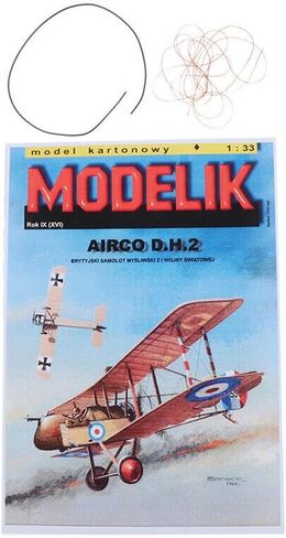 DIY 1/33 British Airco DH.2 One-Seat Biplane Fighter Paper Model (Unassembled Kit) in Kuwait