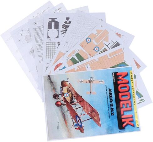 DIY 1/33 British Airco DH.2 One-Seat Biplane Fighter Paper Model (Unassembled Kit) in Kuwait