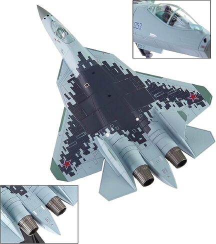 1/100 Scale Russian SU57 Air Force Fighter Attack Plane Models Diecast Models with Display Stand in Kuwait