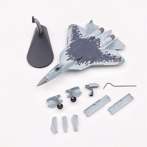 1/100 Scale Russian SU57 Air Force Fighter Attack Plane Models Diecast Models with Display Stand in Kuwait