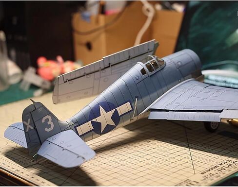 Simulation Aircraft Model 1:32 Grumman F6F-3 Hellcat Fighter Paper Model (Unassembled Kit) in Kuwait