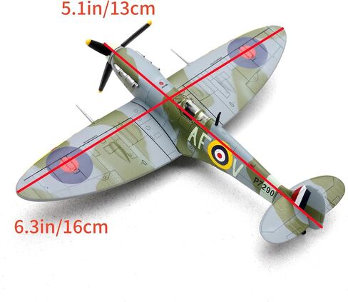 Alloy UK Air Force Supermarine Spitfire Mk Vb Fighter Aircraft Model 1:72 Simulation Science Exhibition Model in Kuwait