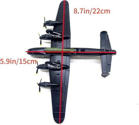 Alloy WWII Royal Air Force Avro Lancaster Bomber Aircraft Model 1:144 Simulation Science Exhibition Model in Kuwait
