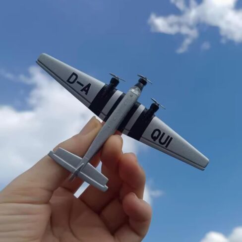 Alloy WWII Germany Junkers Ju 52 Aircraft Model Aircraft Model 1:250 Model Simulation Science Exhibition Model in Kuwait