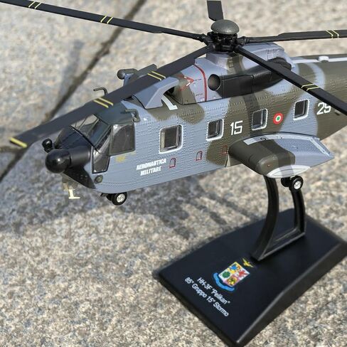 Alloy Italian Air Force HH-3F Pelican Helicopter Model 1:100 Simulation Science Exhibition Model in Kuwait