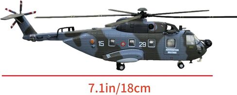 Alloy Italian Air Force HH-3F Pelican Helicopter Model 1:100 Simulation Science Exhibition Model in Kuwait