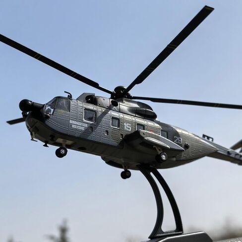Alloy Italian Air Force HH-3F Pelican Helicopter Model 1:100 Simulation Science Exhibition Model in Kuwait