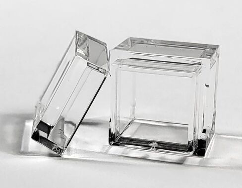 10pcs Acrylic Box Trays for 1" 25.4mm Element Cubes Clear Case Periodic Table Bracket for Elements Collections Science Education Displays in Kuwait