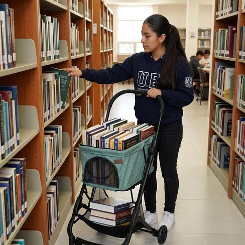 Pet Stroller for Small 2 Dog Cat Puppy Grocery Shopping Cart in Kuwait