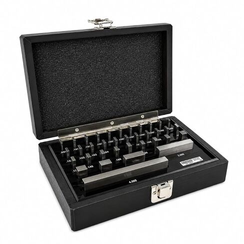 HFS(R) 81PCS Grade B Gage Gauge Block Set Precision Calibration Tool for Dimensional Metrology Alloy Tool Steel Certified and Serialized 0.1001" to 4" in Kuwait