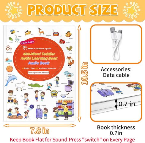 500 Word Sound Book for Kids Ages 2-8, Interactive English Learning in Kuwait