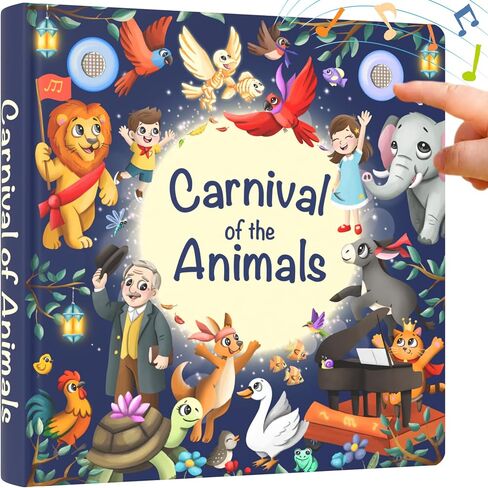 LITTLE MAESTRO Carnival of Animals by Saint-Saëns – The Complete Musical Suite, Musical Books for Toddlers, 28-Button Music Book, Musical Toys for Toddlers 1-3 in Saudi Arabia