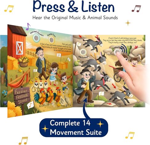 LITTLE MAESTRO Carnival of Animals by Saint-Saëns – The Complete Musical Suite, Musical Books for Toddlers, 28-Button Music Book, Musical Toys for Toddlers 1-3 in Saudi Arabia