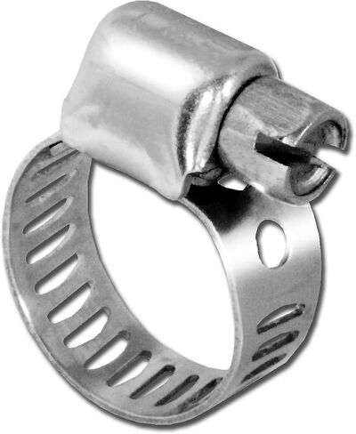 Pro Tie 33200 SAE Size 4 Range 1/4-Inch-5/8-Inch Mini All Stainless Hose Clamp, 10-Pack in Kuwait