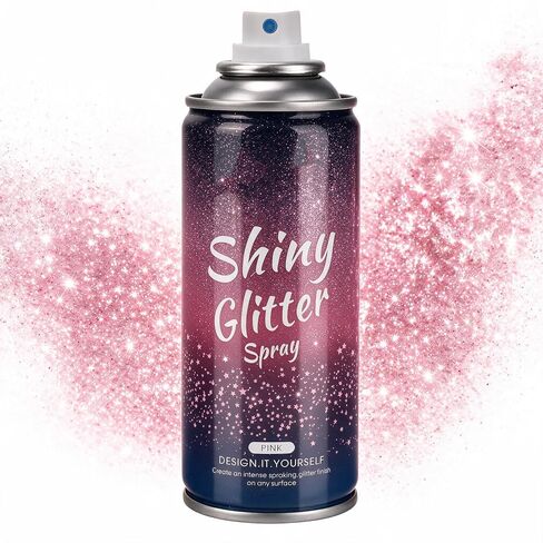 Body Glitter Spray【Long Lasting】【Skin Friendly】【Quick-Drying】 Glitter Spray for Hair/Body 120ML，Gold in Kuwait