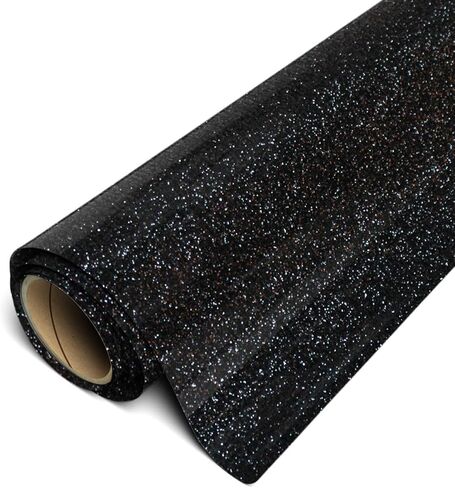 Siser Glitter 11.8"x5yd Roll (Black, 15ft) in Kuwait