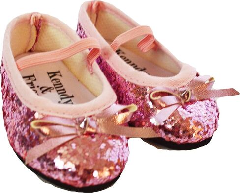MBD Pink Sparkle Ballet Flats Fits 18 Inch Girl Dolls in Saudi Arabia