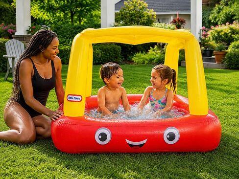 Little Tikes Cozy Coupe Inflatable Kiddie Pool with Sun Shade in Saudi Arabia