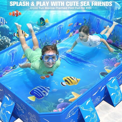 FizZeal Kiddie Pool with Canopy Non-Inflatable Foldable Toddler Swim Pool in Kuwait