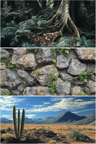 COMSUN 3 PCS Terrarium Background, 36x18 inch Polyester Reptile Backgrounds in Kuwait