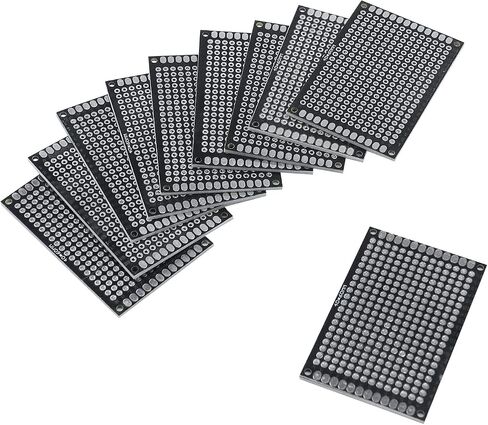 T Tulead Black PCB Prototype Perf Board Small Double Sided Universal Experiment Board 2.4"x1.6" Pack of 10 in Kuwait