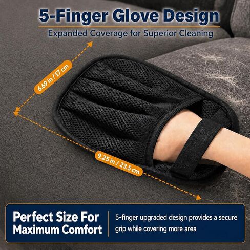 Pet Hair Removal Glove for Dogs & Cats, Reusable Couch Carpet Car Fur Mitt in Saudi Arabia