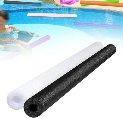 2Pcs Pool Noodles Swim Noodles 59 inch Foam Tubes for Party Exercise Black and White in Kuwait