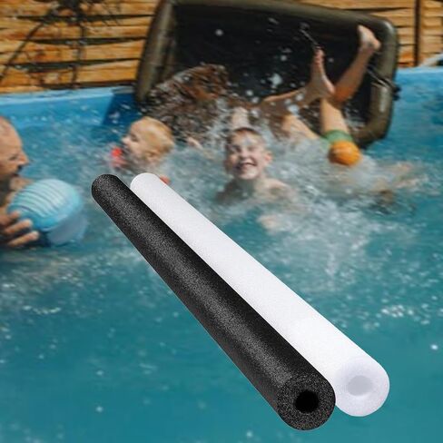2Pcs Pool Noodles Swim Noodles 59 inch Foam Tubes for Party Exercise Black and White in Kuwait