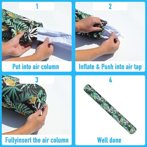 FindUWill Inflatable Pool Noodles 2-Pack, 54"x6" Large Pool Float Noodle Set, Soft Fabric Covered Premium Swimming Pool Noodles for Backyard, Beach & Lake in Kuwait