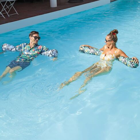 FindUWill Inflatable Pool Noodles 2-Pack, 54"x6" Large Pool Float Noodle Set, Soft Fabric Covered Premium Swimming Pool Noodles for Backyard, Beach & Lake in Kuwait