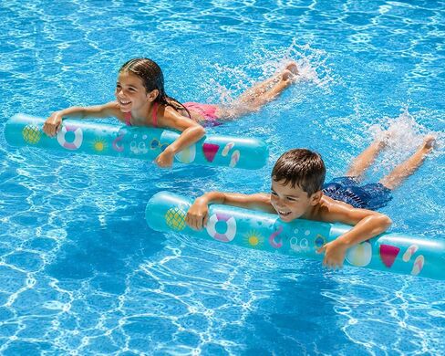 4E's Novelty 4 Ft Inflatable Noodles for Pool - 2 Pack- 48" PVC Giant Blow up Pool Noodles Jumbo Floats for Adults Swimming Pool in Kuwait