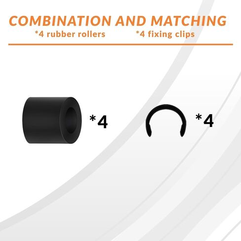 Cricut Joy Roller Replacement, 4PCS Rubber Rollers with Retaining Clips in Kuwait